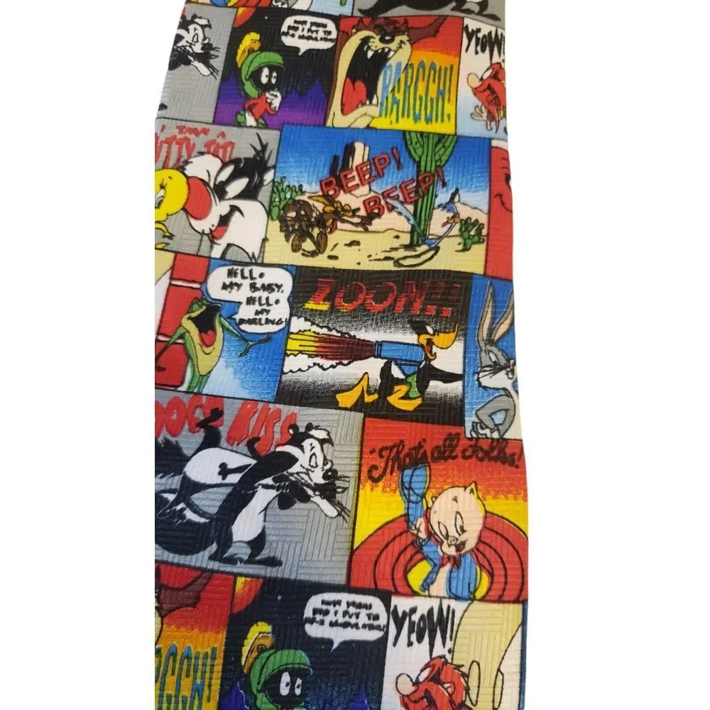 Vintage‎ LOONEY TUNES TOONS WARNER BROS Neck Tie Comic Theme Vintage Colorful
